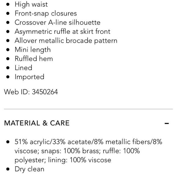 Sandro Paris Goldena Metallic Bronze Brocade Ruffled Mini Skirt - Picture 6 of 16